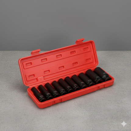 1/2" Deep Impact Socket Set – 10pcs Chrome Vanadium Steel